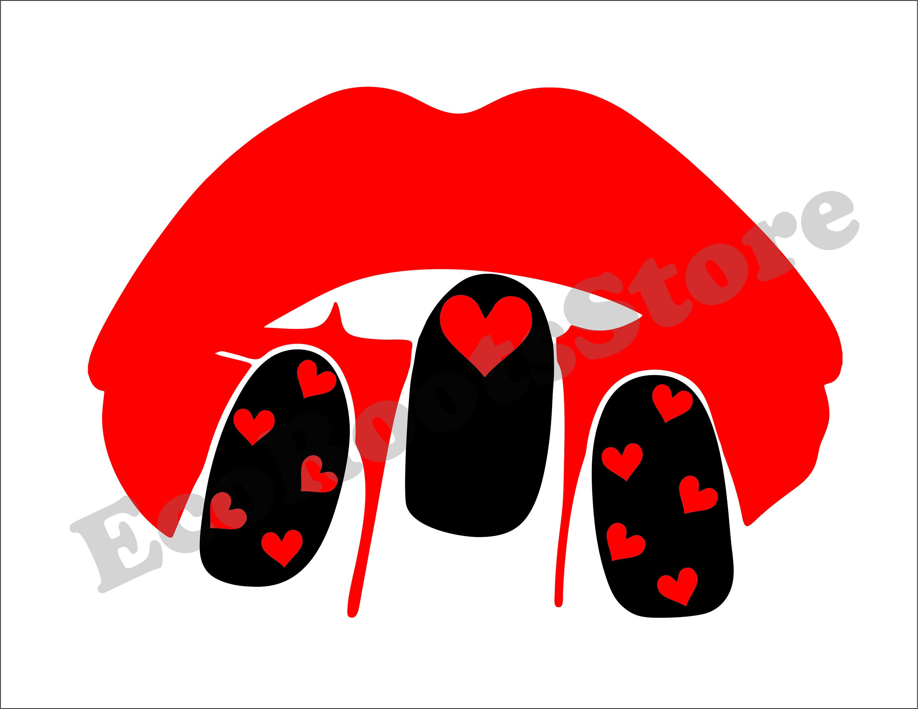 HEART LIP SVG Instant Download Cut File Cricut Silhouette Etsy