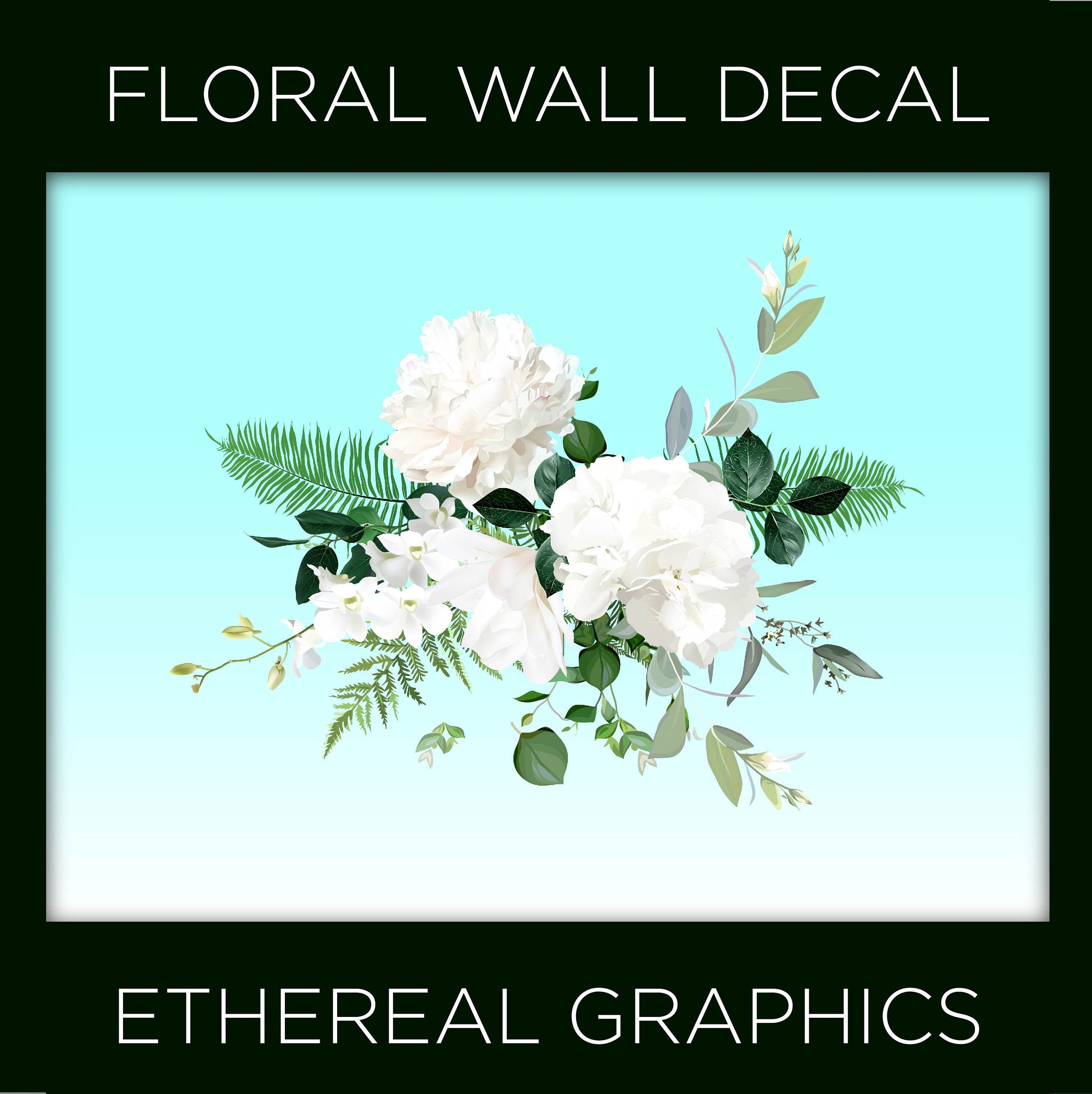 Floral Wall Decal Etsy