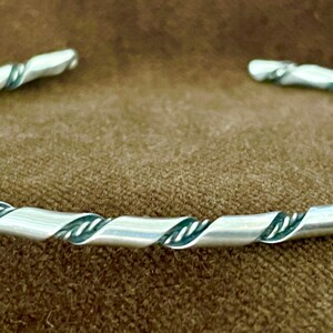Vintage Sterling Silver Double Twisted Cuff Bracelet