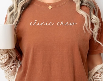 Comfort Colors Custom Clinic Crew Tshirt, Urgent Care Team Shirt, Healthcare Worker Tee