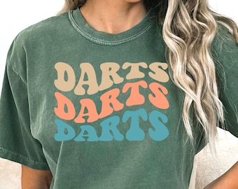 Comfort Colors Darts Shirt, Retro Dart Game Tee, Funny Darts Player T Shirt, Vintage Bar Pub Dart Board Gift, Dartboard Tee