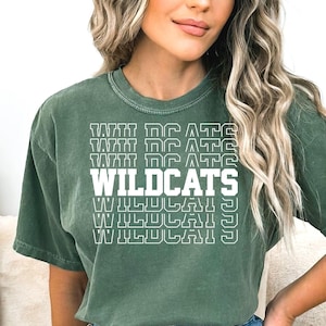 Comfort Colors Wildcats Shirt, Wildcats T-shirt, Wildcats Tee Gift, Gift for Women, Women&#39;s Wildcats Gift, Wildcats Mascot Shirt