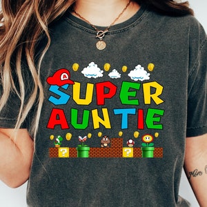 Super Auntie Shirt, New Aunt Shirt, Family Gift, Funny Custom Gift for Auntie, Comfort Colors Shirt for Aunt