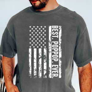 Comfort Colors Poppop T-shirt, US Flag, Gift for Him