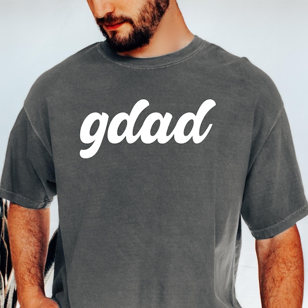 Comfort Colors G-dad Shirt, Custom Men Shirt, Personalized G-dad Shirt, Cool Dad Shirt, Retro Gdad Tee, Gift for Daddy, T-shirt for Men