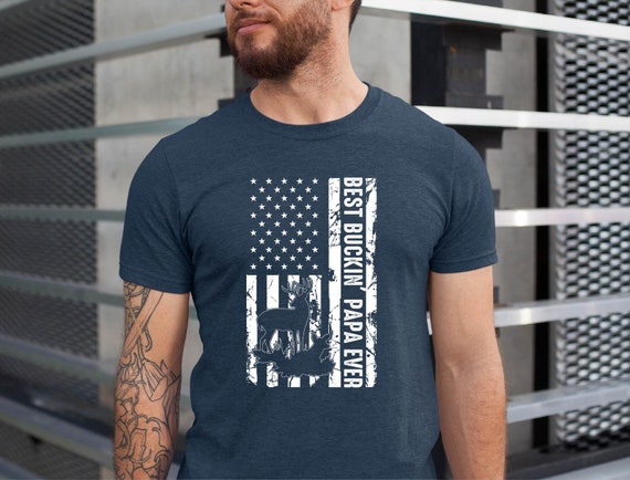 "Best Buckin' Grandpa Ever" Funny Novelty T-Shirt - 100% Cotton, Direct-to-Garment Print