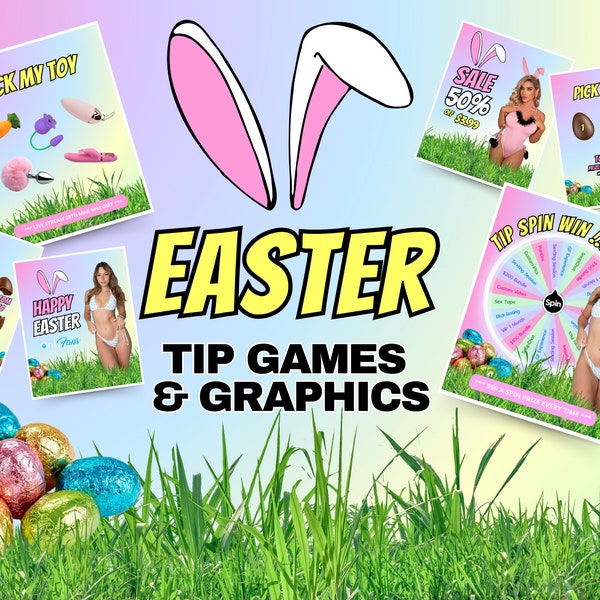 OnlyFans Customisable Graphics, Easter, Easter Bunny, Playboy Promotional Ideas, Tip Menu, Tip Menu, Tip Games, Tip Game