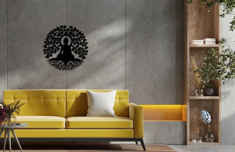 Buddha Metal Wall Art Patna Hindu Wall Decor Yoga Studio Etsy