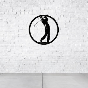Golf Metal Wall Art, Golf Metal Art, Golfer Gift, Gift for Him, Golf Wall Deco, Mancave Deco, Christmas Gift, Gift for Golf Player, Golf Art