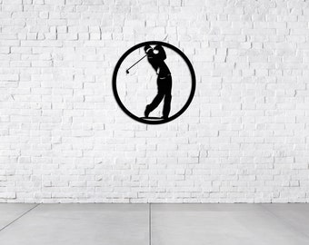 Golf Metal Wall Art, Golf Metal Art, Golfer Gift, Gift for Him, Golf Wall Deco, Mancave Deco, Christmas Gift, Gift for Golf Player, Golf Art