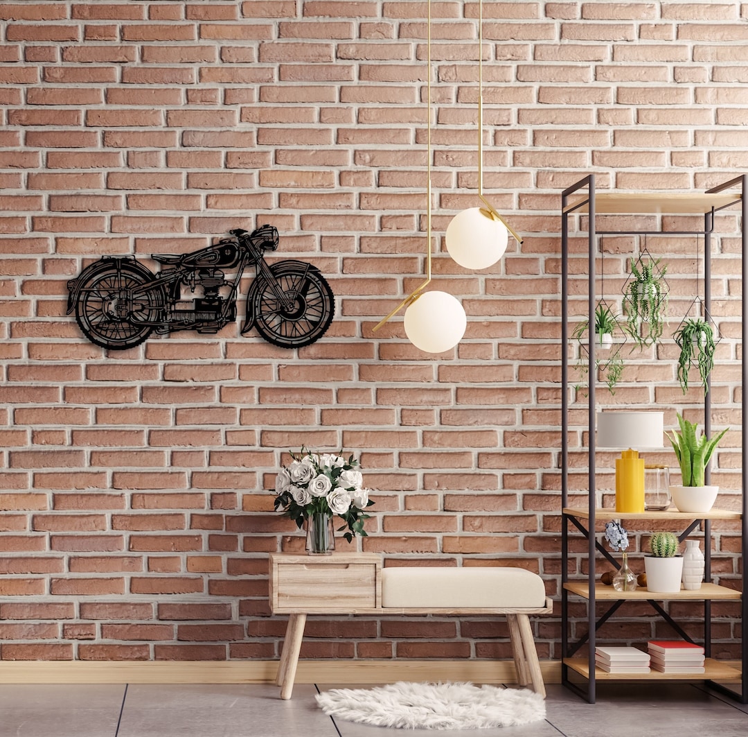 Motorcycle Metal Wall Art, Cafe Racer Motorbike Deco - Etsy
