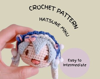 Hatsune Miku Inspired Crochet Pattern, Cute Anime Character Pattern, Girl Doll with Pony Tail Pattern, Valentine’s Day Gift