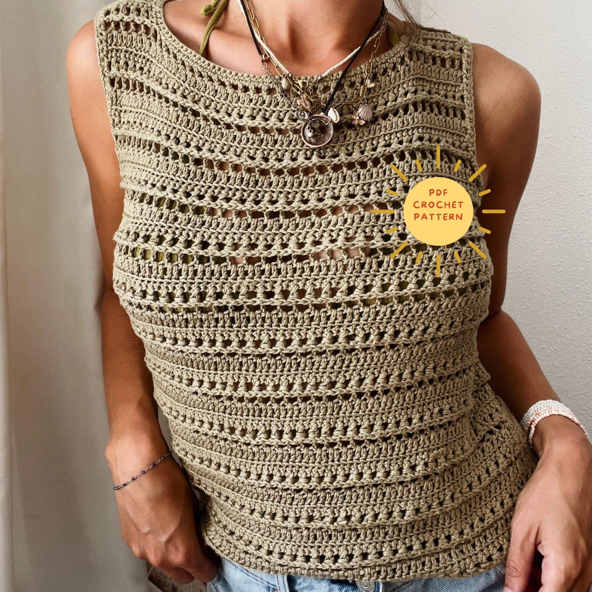 Sabine Camisole Crochet Pattern/ Crochet Tank Top Pattern