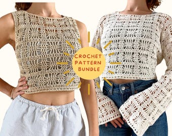 Sunny Side up Pattern Bundle, 10% Off/ Crochet Sweater Lace
