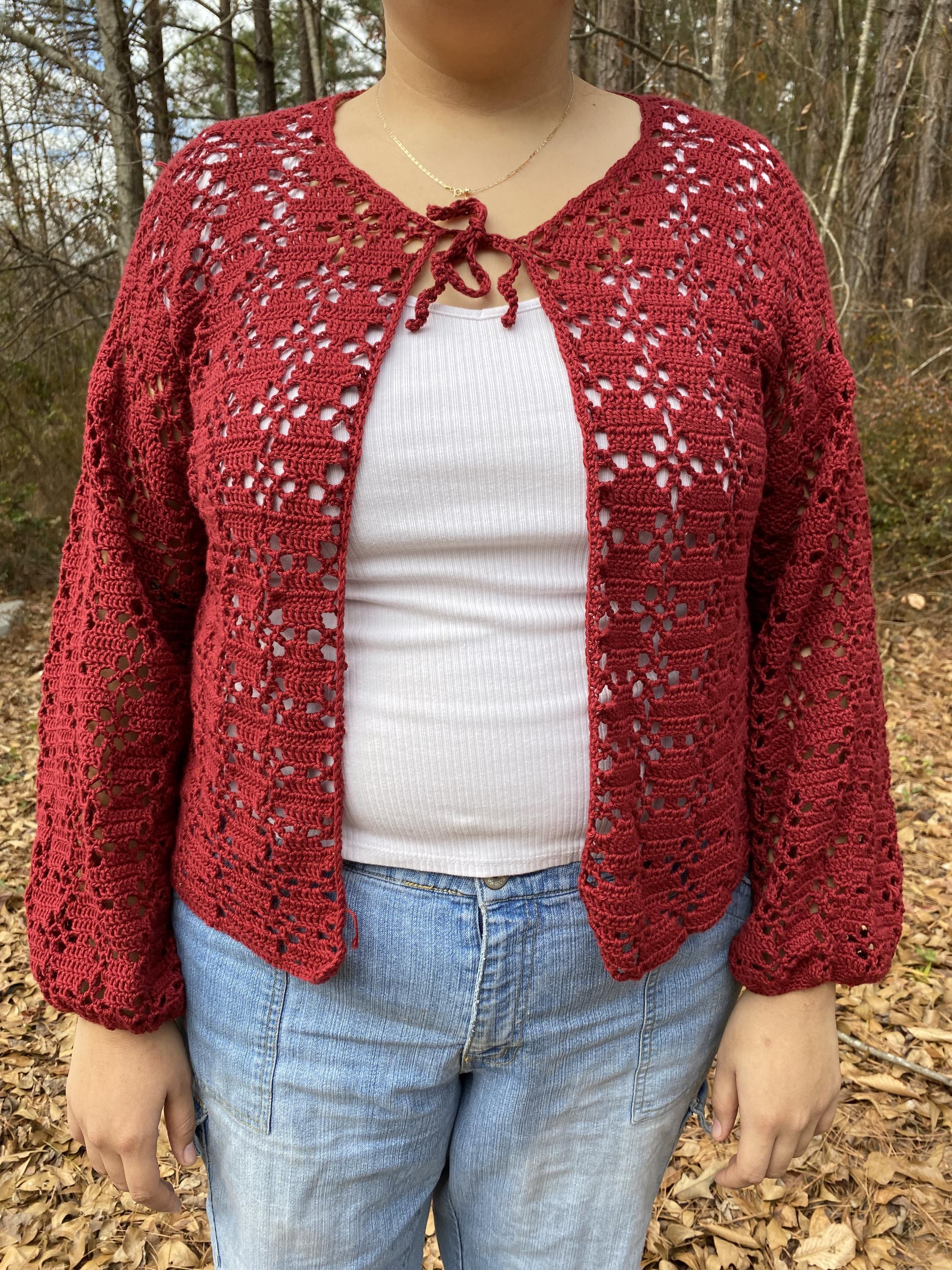 Lacy Lou Cardigan Patten/crochet Lace Winter Cardigan/crochet