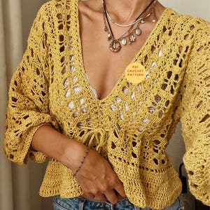 Aura top crochet pattern/ Crochet tutorial with step by step pictures/ juuulmakes