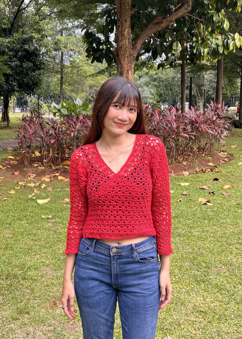 Häkelanleitung für den Charlotte-Wickelpullover / Häkeltutorial von Juuulmakes / Häkelpullover / Häkelstrickjacke Bild 13