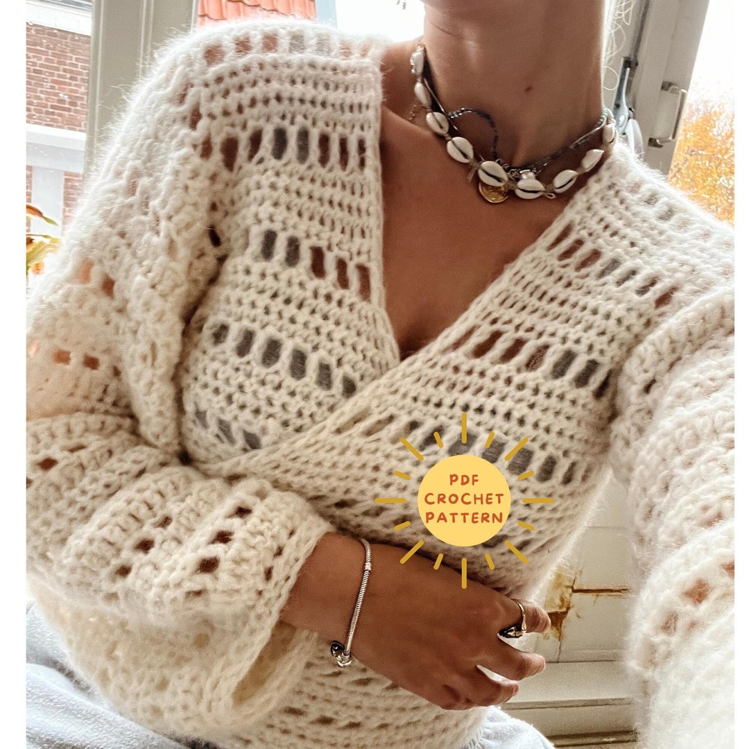 Island Wrap Top Crochet Pattern/crochet Cardigan Pattern/ Easy