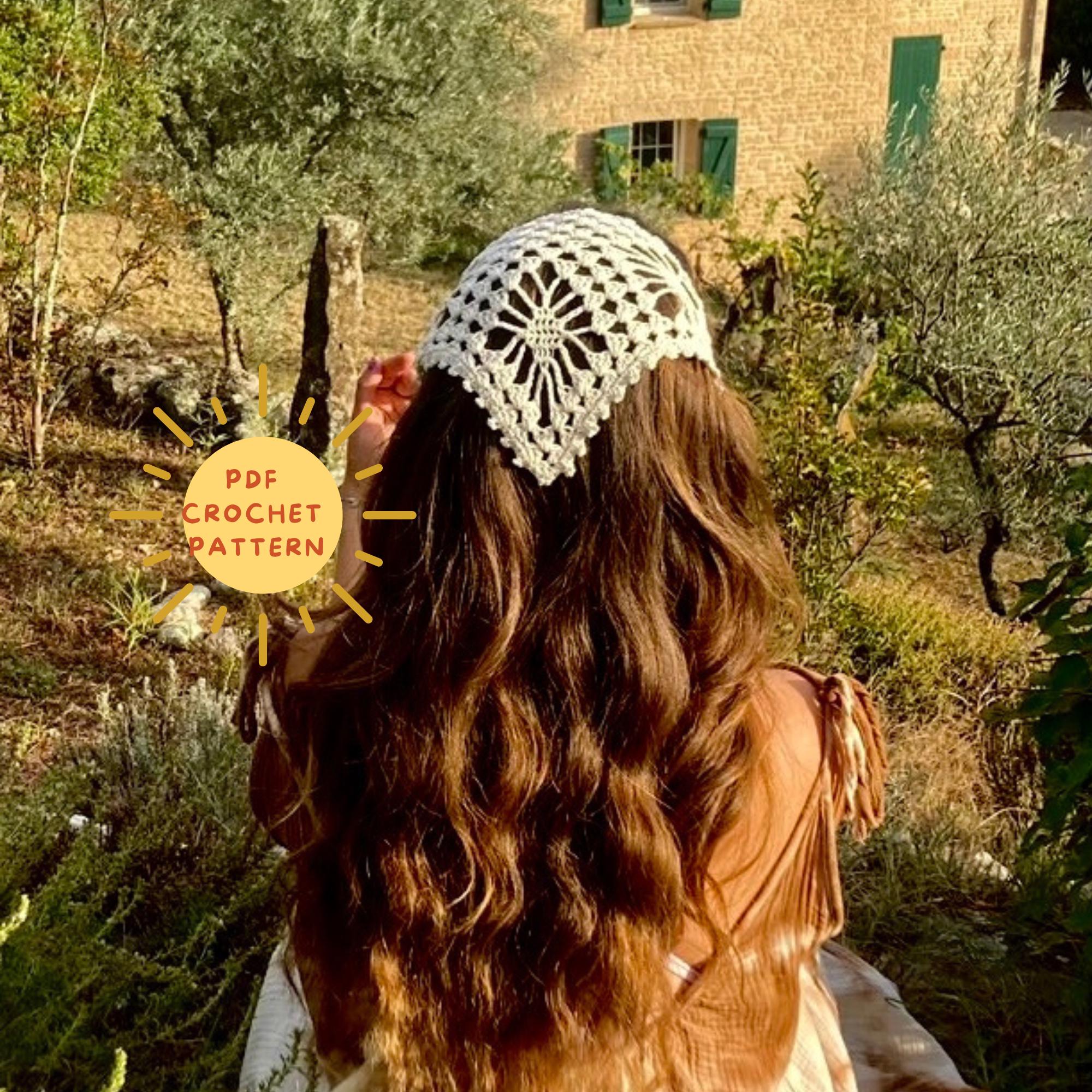 JINGLING Fascia Bandana Crochet Con Margherita – Foulard Retrò Traspirante Con Protezione UV Per Viaggi E Festival - 4