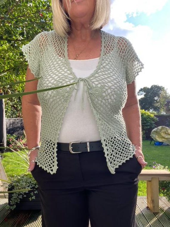 PATTERN - Metropolis Crochet Cardigan - Top Down Seamless