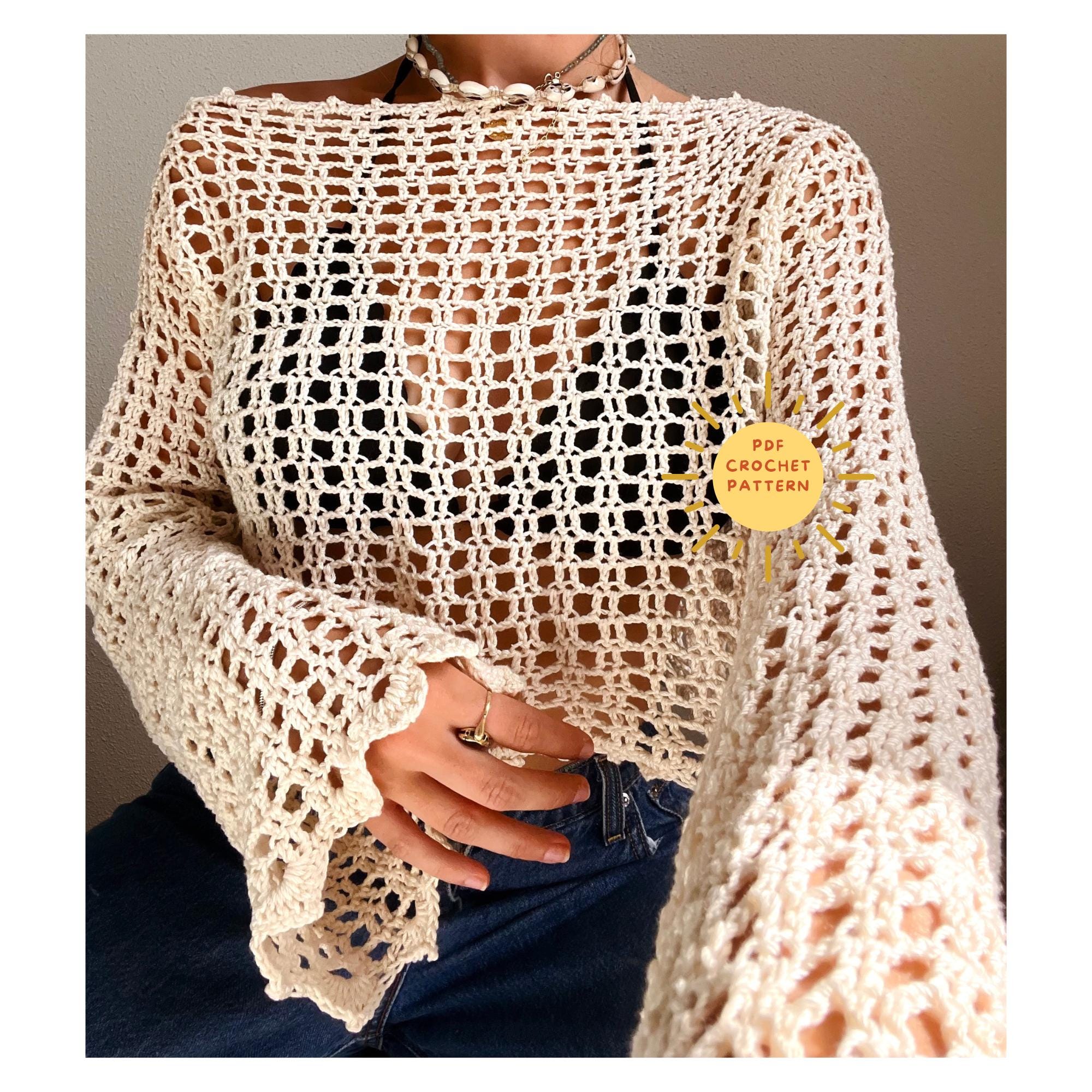 Sweat à Capuche Léger En Maille Ajourée Pour Femme - Pull Crocheté D'été, épaules Tombantes, Plage Ou Ville