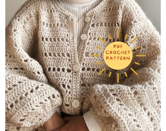 Eternal seasons cardigan/ Crochet winter cardigan pattern/ Crochet no sew pattern/ Crochet sweater/ Crochet mohair vest/