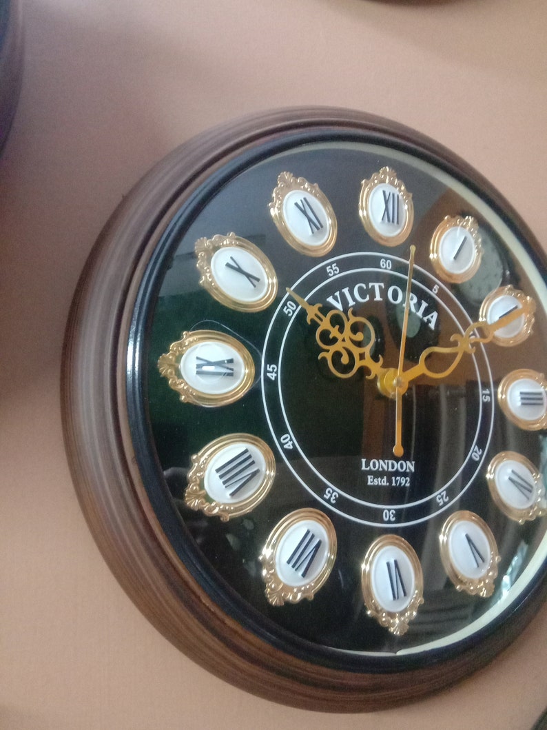 Wooden Victoria Wall Clock Antique Style Office Home Decor Etsy
