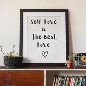 Self Love Print, Self Care, Digital Printable, Wall Art