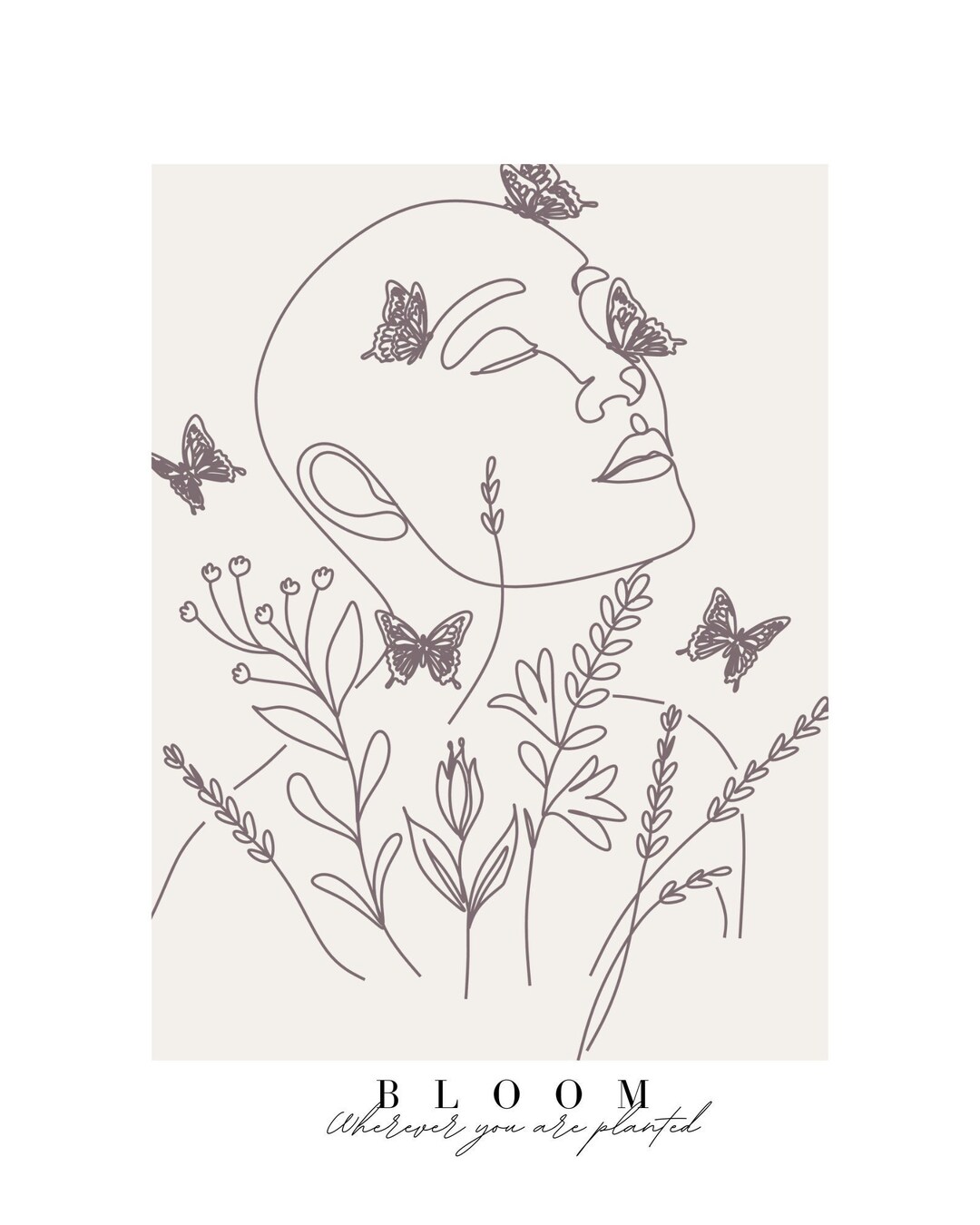 Abstract Wall Art Minimalistic Wall Decor Line Art Digital Download Art Print Etsy