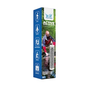 Water Filter Bottle Cartridge by Pure Clear Filters. The must have Sports, Survival, Hiking and Camping Gear