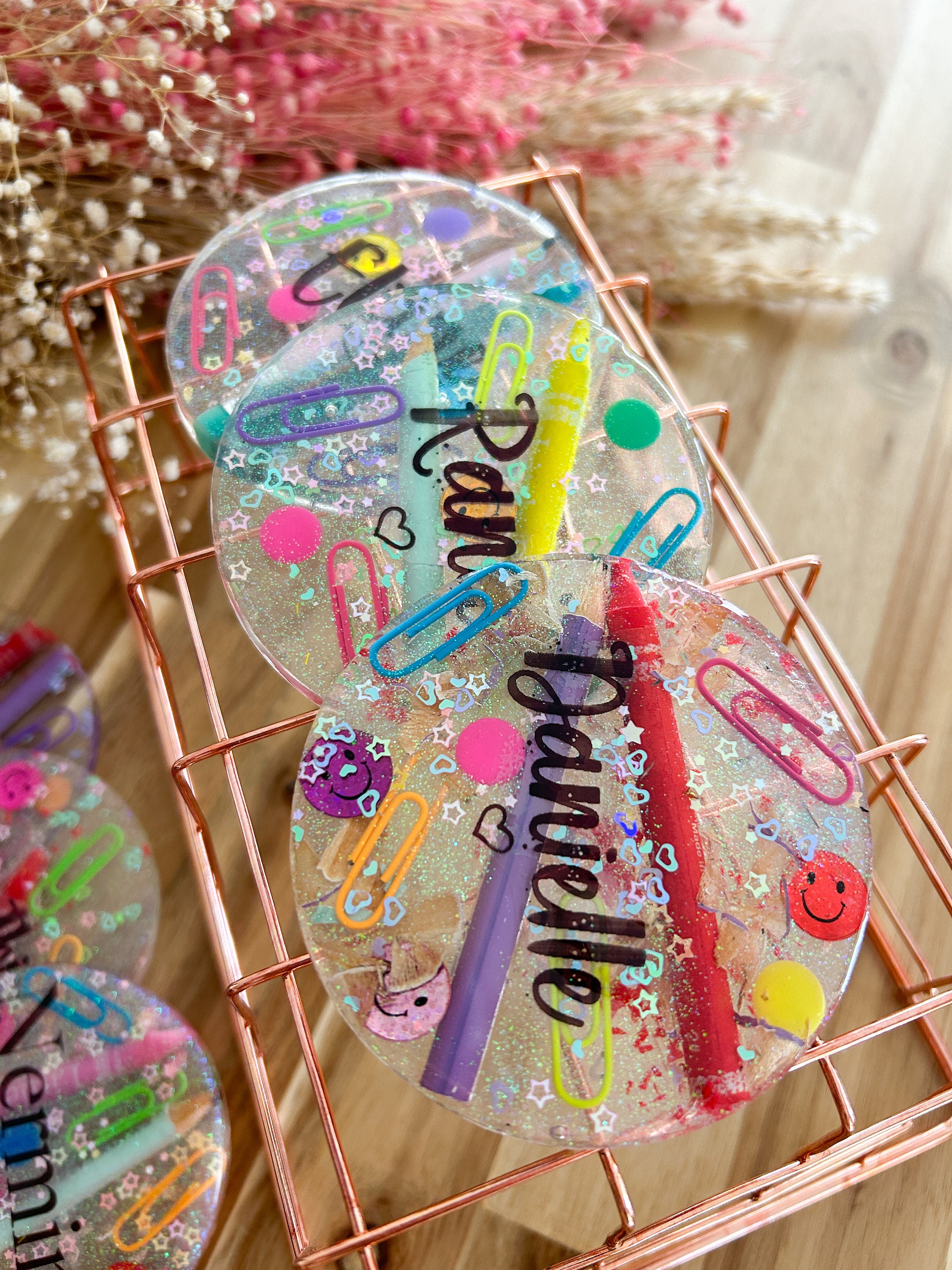 Personalized Resin Teacher Coaster: Custom Name, Teacher Appreciation ...