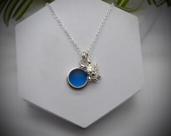 Bad Apple Designs Handcrafted Cobalt Blue Sea Turtle Pendant With Snake Chain Necklace (Made To Order)