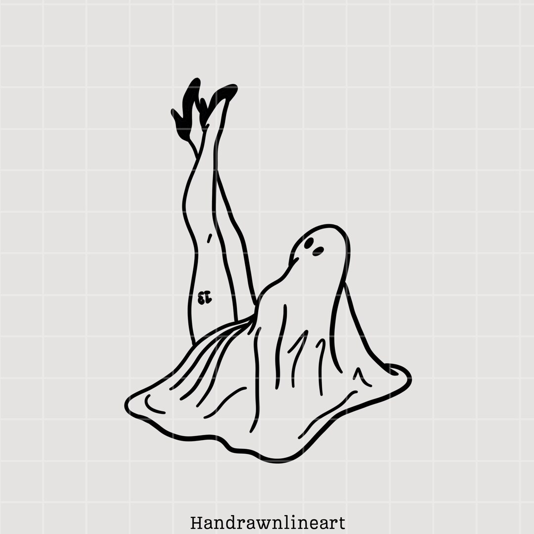 Female Ghost With Legs up Casper PNG Image File Digital Etsy