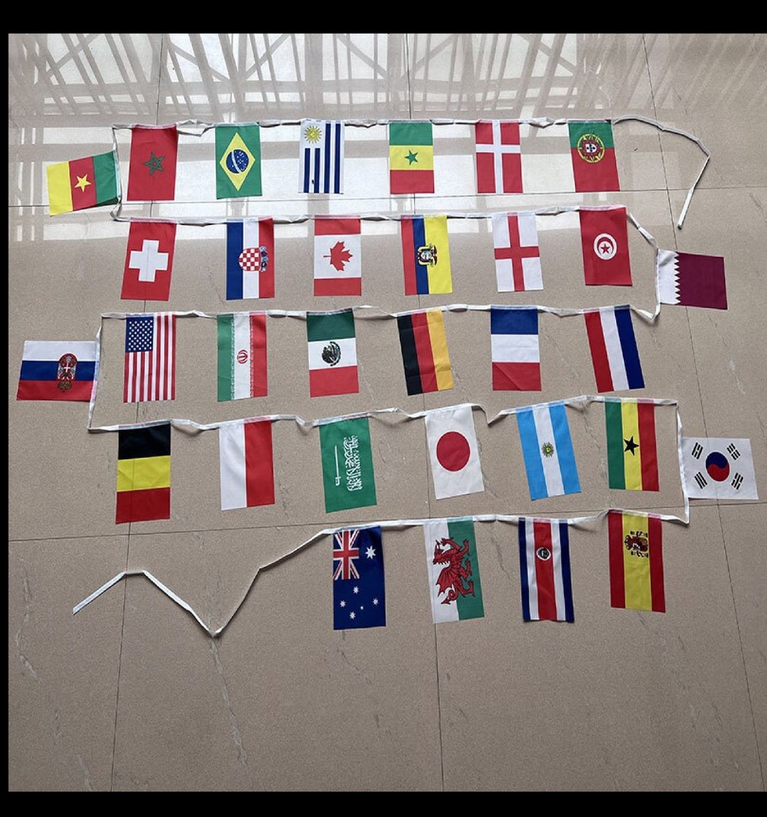 National Flag Flags String Flags 2022 Qatar World Cup Top 32teams Games