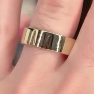 14K 18K Solid Gold Cigar Wedding Band Ring, Unique Wide Cut Out Design, Perfect for a Wedding band, Luxurious Gift for Her Anniversary Gift