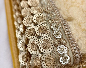 Janhvi Kapoor Inspired Gold Zari Soft Tissue Silk Saree With