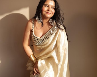 Designer Mirror Work Pure Tissue Silk Saree | Special Edition | Banarasi Tissue Saree | Banarasi Soft Tissue Silk Saree