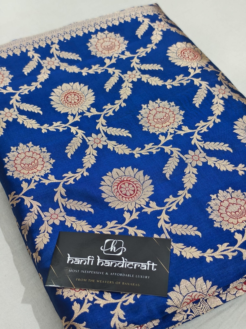 Nita Ambani Banarasi Handloom Pure Katan Silk Saree | Handwoven Celebrity Inspired Banarasi Saree From The Master Weavers Of Banaras image 7