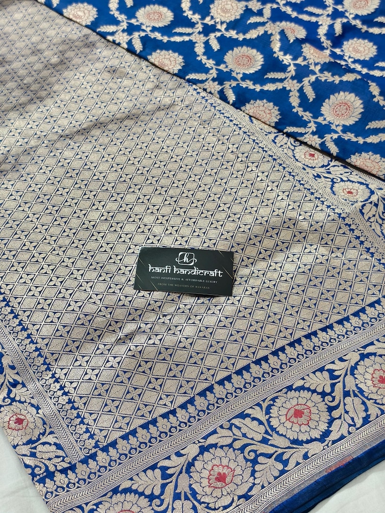 Nita Ambani Banarasi Handloom Pure Katan Silk Saree | Handwoven Celebrity Inspired Banarasi Saree From The Master Weavers Of Banaras image 6