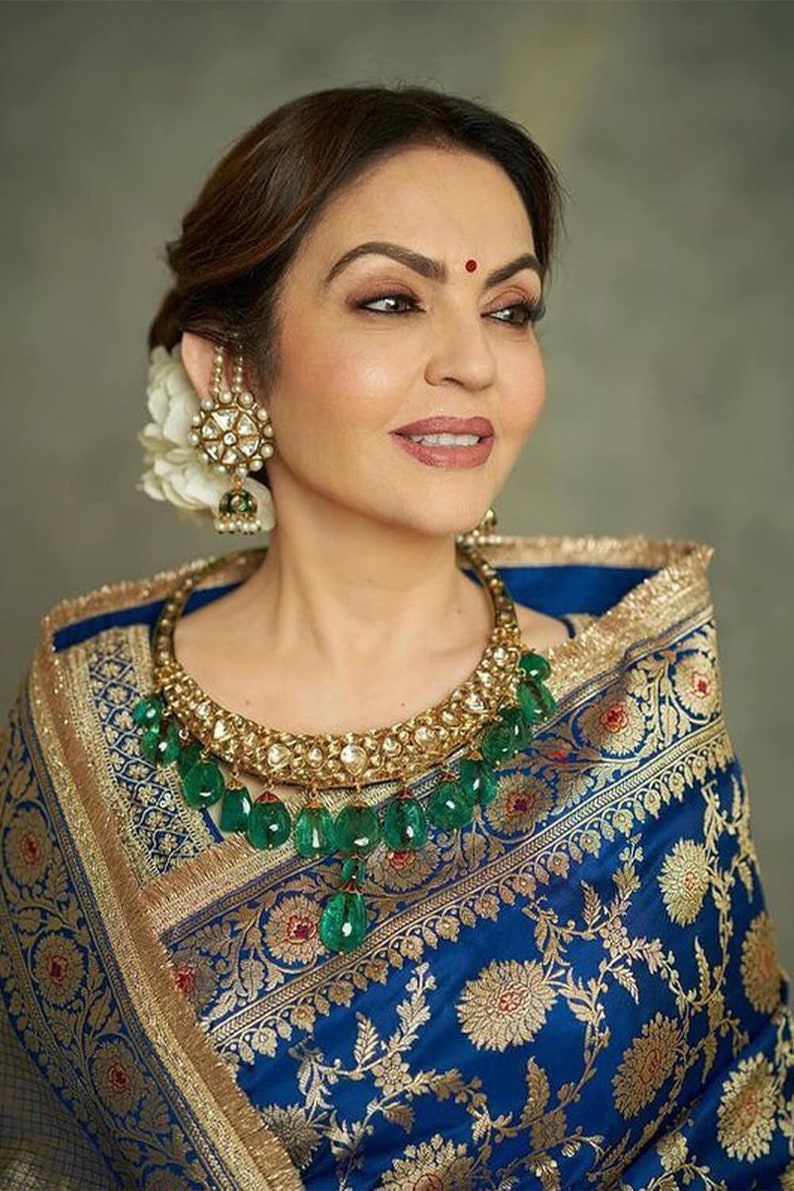 Nita Ambani Banarasi Handloom Pure Katan Silk Saree | Handwoven Celebrity Inspired Banarasi Saree From The Master Weavers Of Banaras image 3