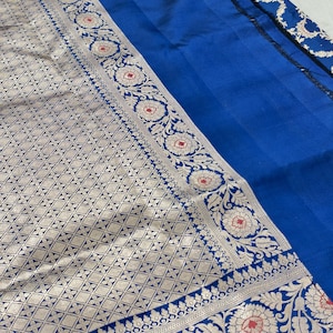 Nita Ambani Banarasi Handloom Pure Katan Silk Saree | Handwoven Celebrity Inspired Banarasi Saree From The Master Weavers Of Banaras image 8