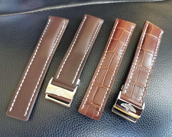 Leren band voor Breitling Avenger Navitimer Superocean Exospace