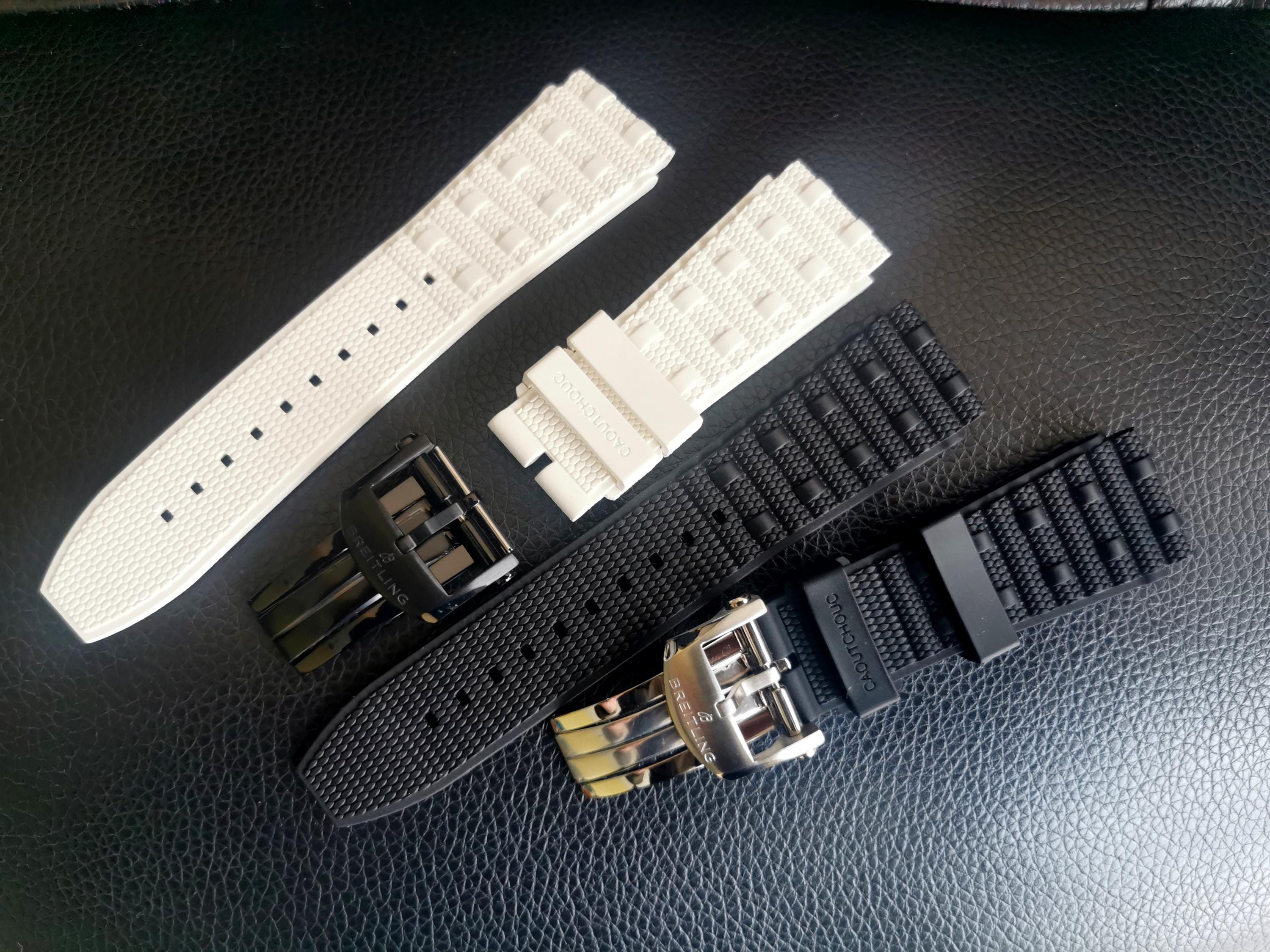 ブライトリング クロノマット 22/24mm用ルーロー ラバーストラップ