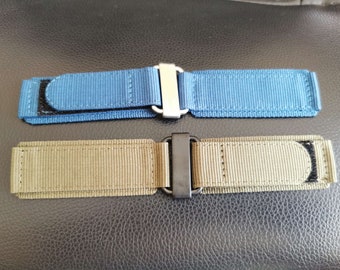 Canvas-Armband für Bell & Ross BR01 BR03/Panerai Uhr mit Klettverschluss