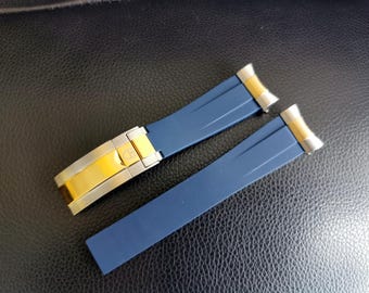 Correa de reloj de caucho FKM para Tudor Black Bay 1958 - 20/22 mm