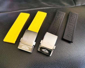 Cinturino per Breitling Avenger Navitimer Superocean 20/22/24 mm - Gomma siliconica