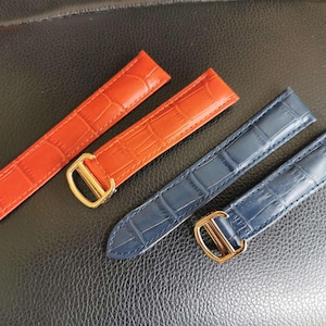 16/18/20mm Leather Strap for Cartier Tank Watch