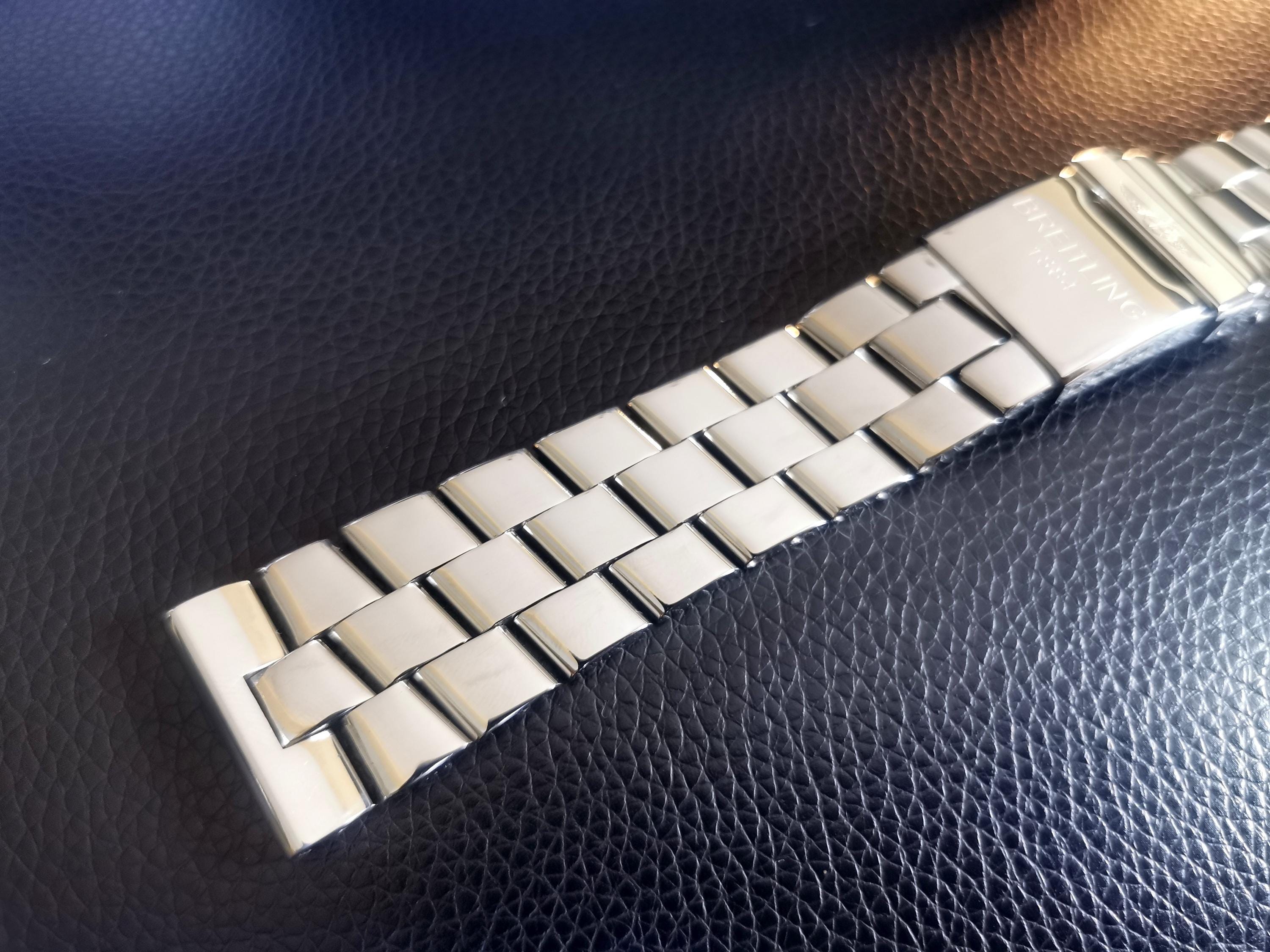 22mm 24mm Rvs Horlogeband voor Breitling AVENGER, NAVITIMER, SUPEROCEAN met Logo