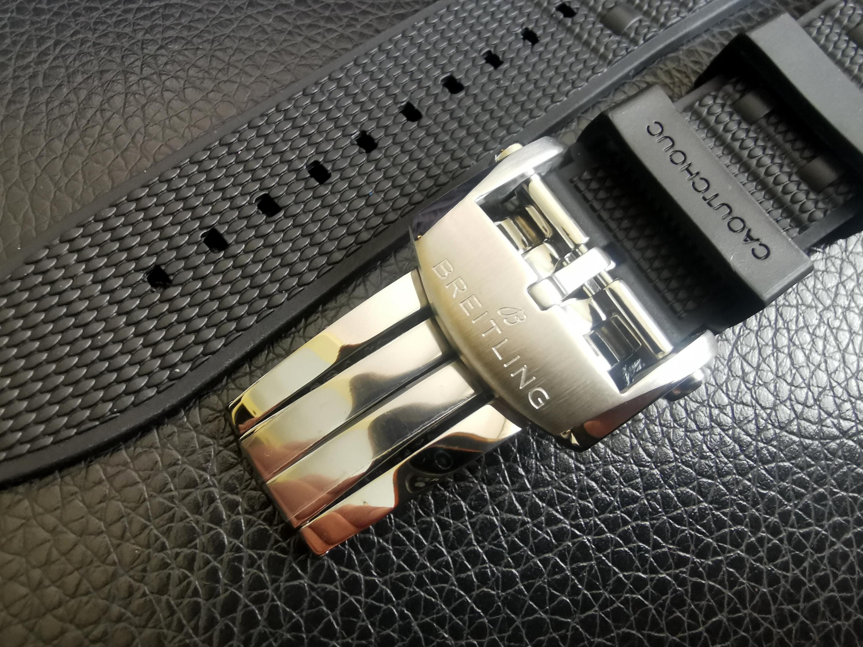 ブライトリング クロノマット 22/24mm用ルーロー ラバーストラップ