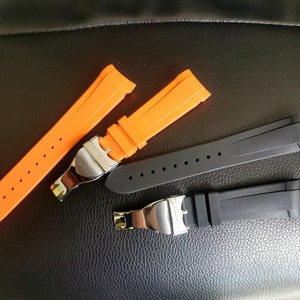 Rubber Strap for Tudor Black Bay Watch 22mm with Deployment Clasp